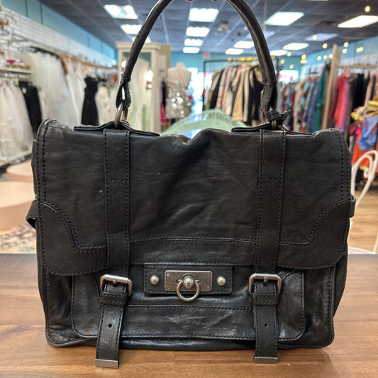Frye Black Leather Cameron Satchel Purse