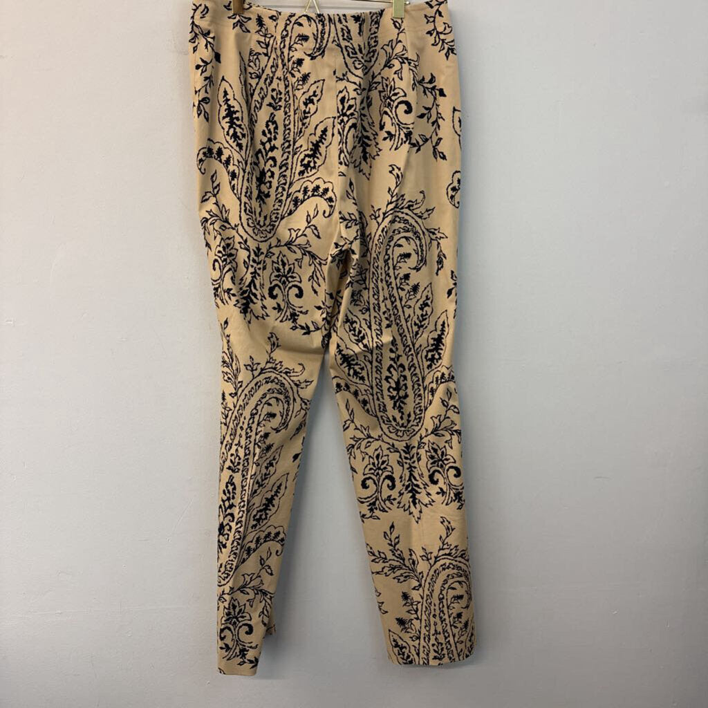 Talbots Brown/ Black Print Wide Leg Pants 14