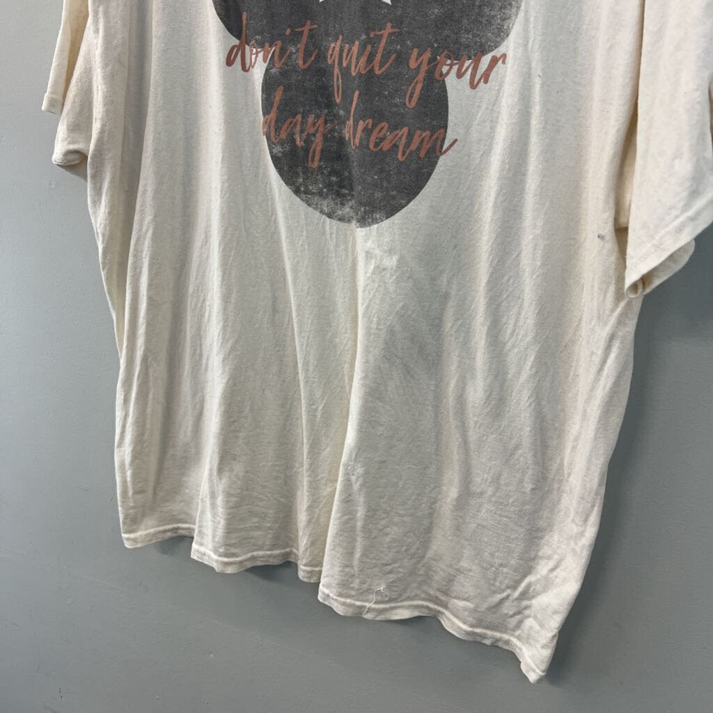 Disnet White Mickey Short Sleeve Graphic Tee 2X