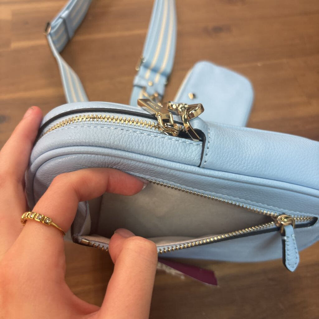 Kate Spade Light Blue Leather Rosie North South Crossbody Purse