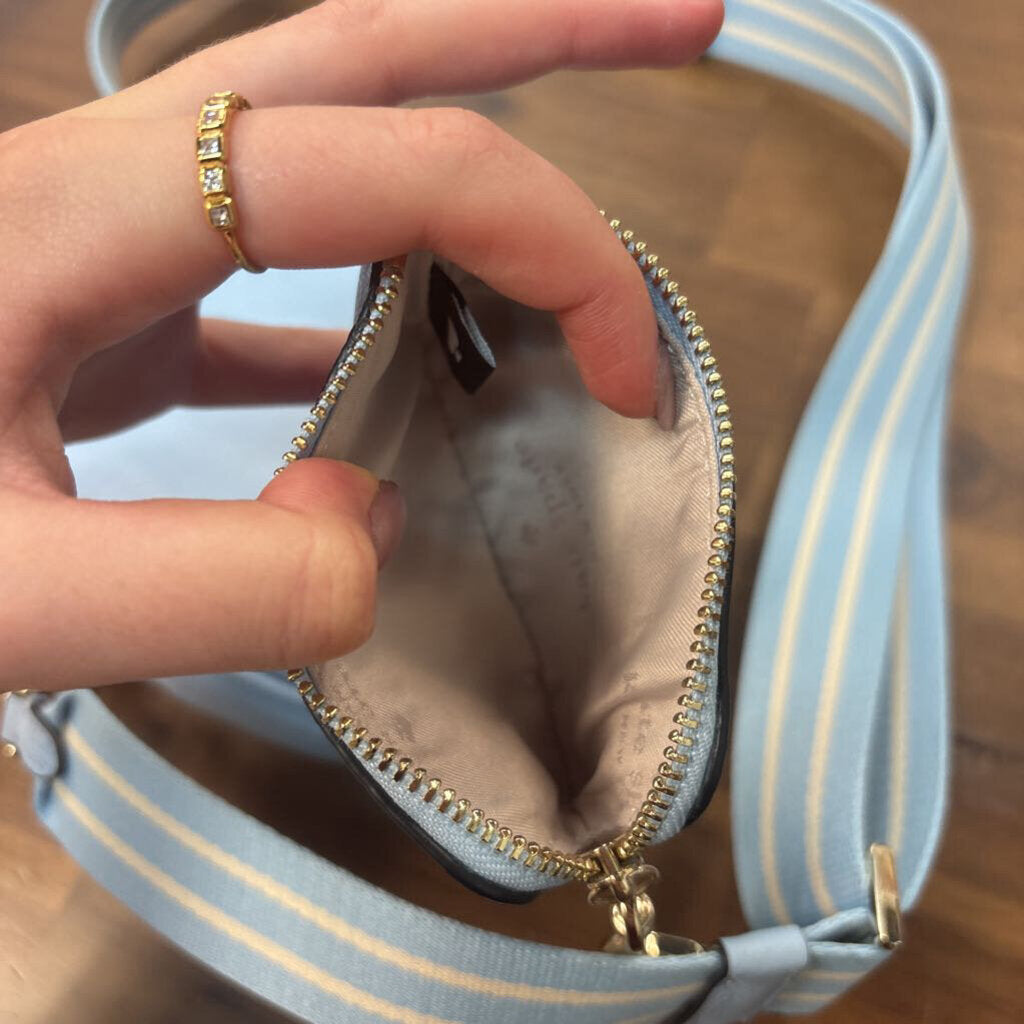 Kate Spade Light Blue Leather Rosie North South Crossbody Purse