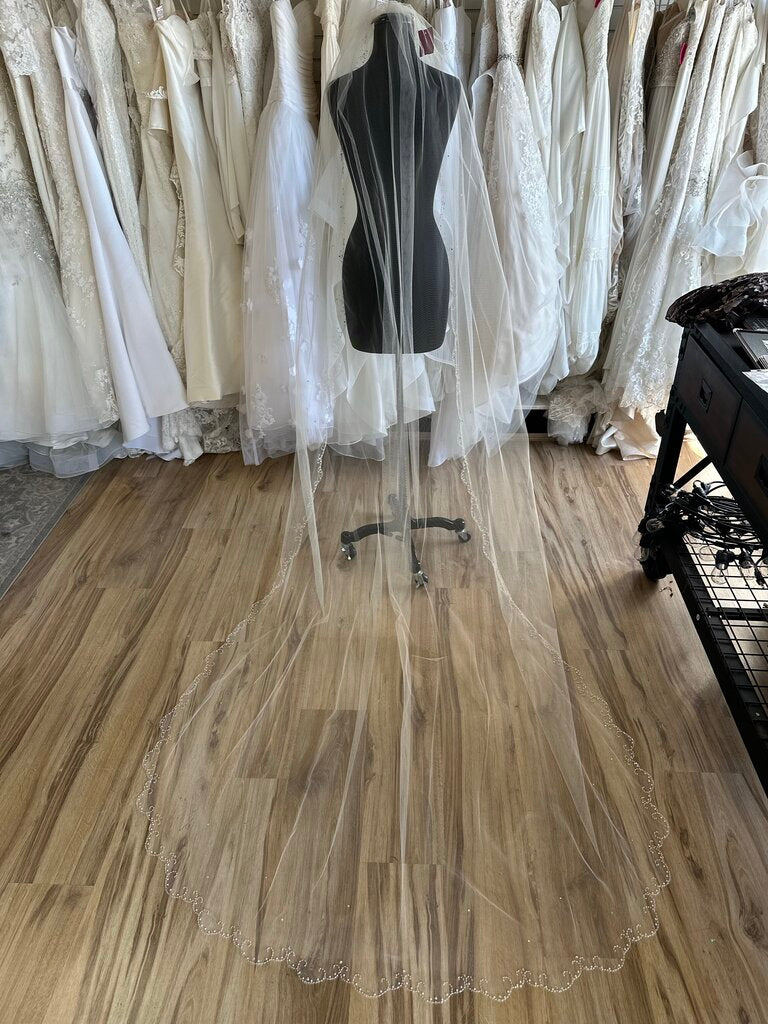 Light Gold Beaded Edge Cathedral Veil