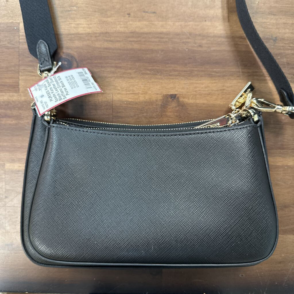Kate Spade Black Leather Duet Saffiano Crossbody Purse
