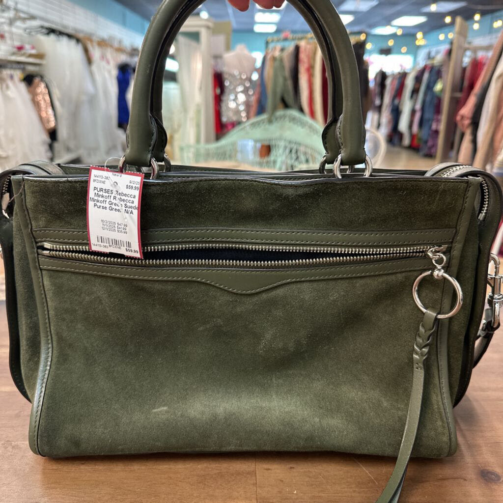 Rebecca Minkoff Green Suede Purse
