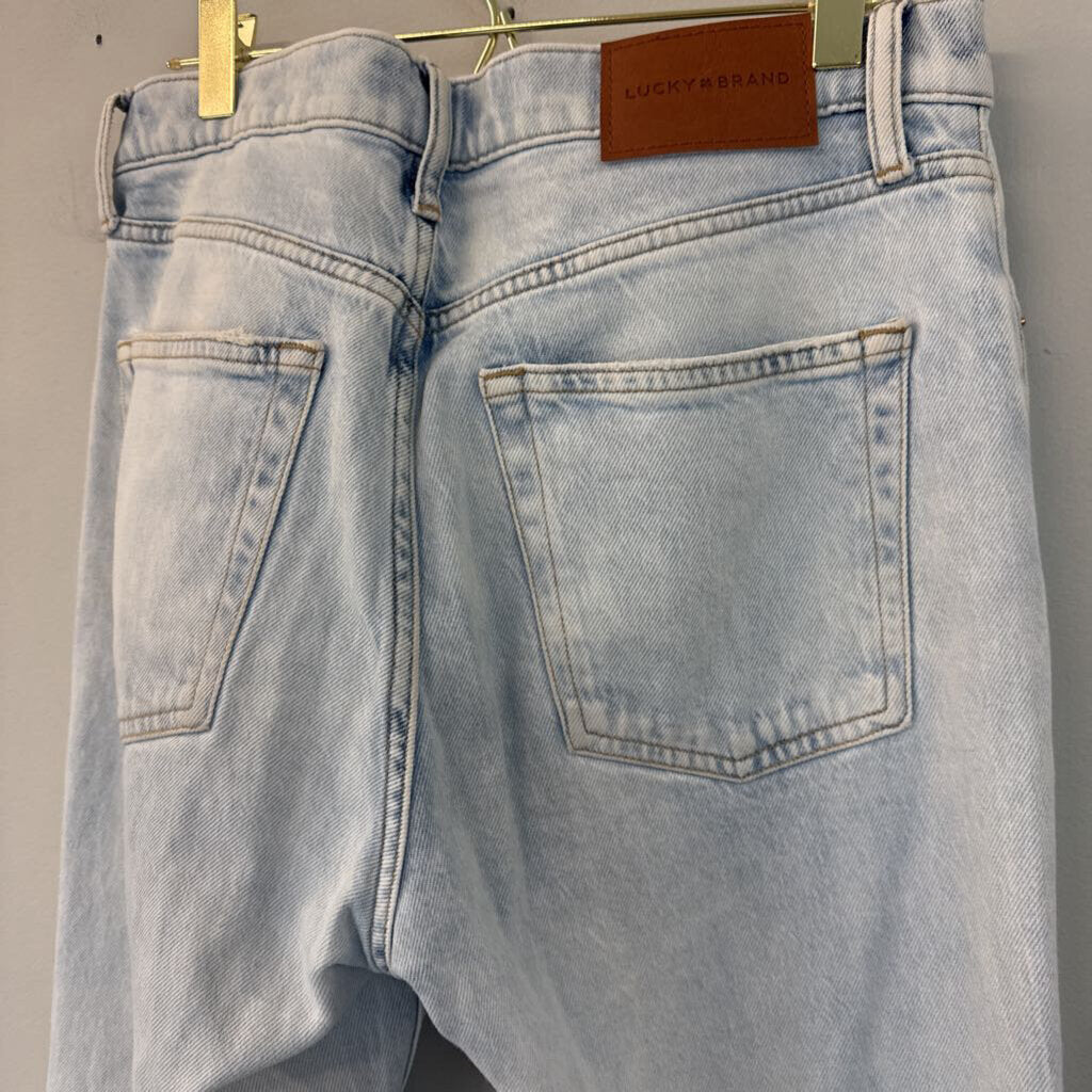 Lucky Brand Light Wash 90s Loose High Rise Crop Jeans 27