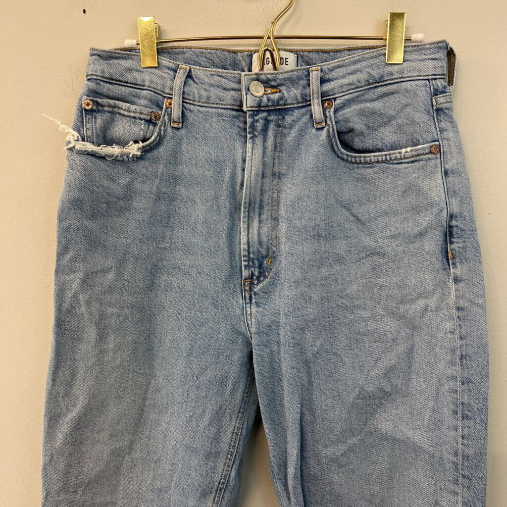 Agolde Light Wash Straight Leg Jeans 28