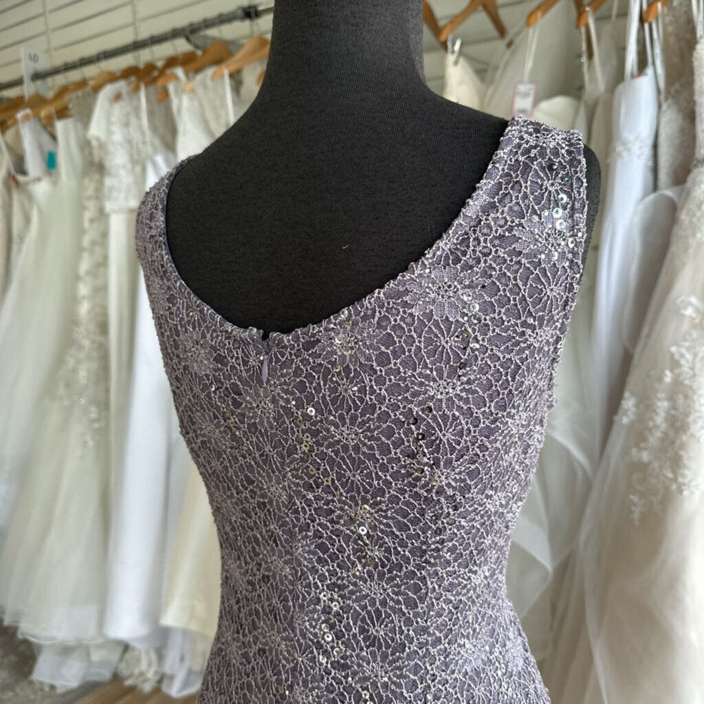 R&M Collection Dusty Purple Lace Jacket/ Long Formal Dress Set 16