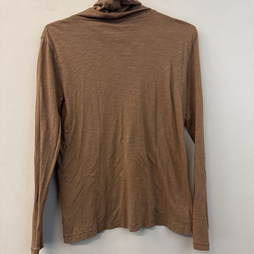 Madewell Brown Long Sleeve Turtleneck Top Medium