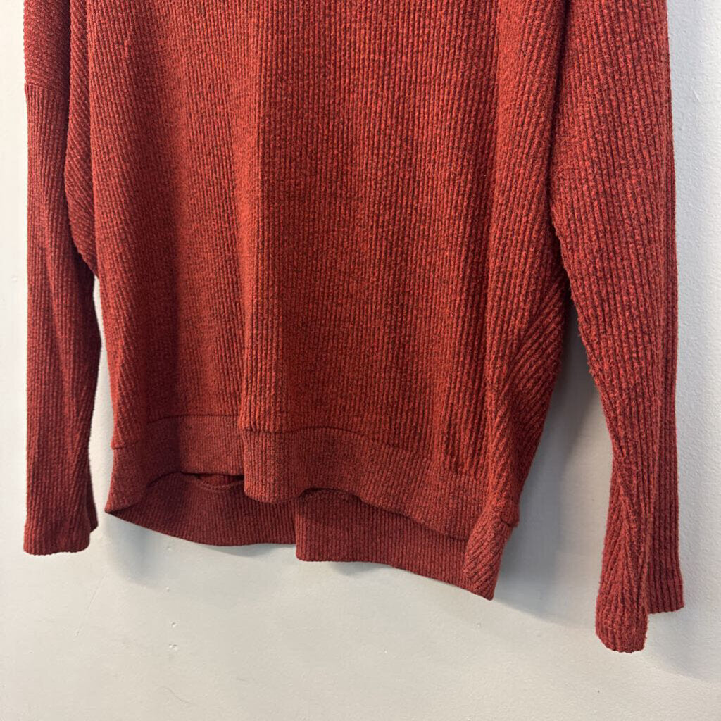 Z Supply Burnt Orange Long Sleeve Turtleneck Top Medium