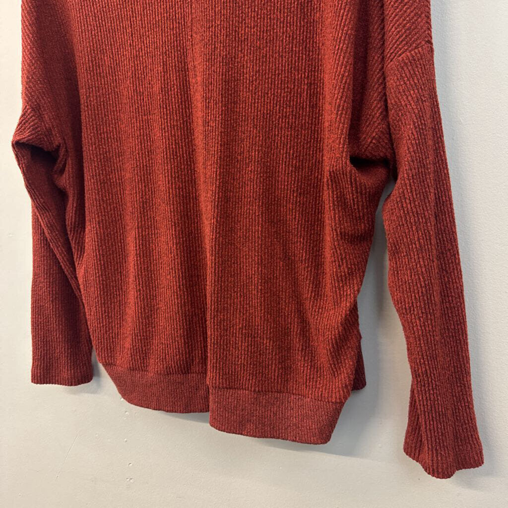 Z Supply Burnt Orange Long Sleeve Turtleneck Top Medium