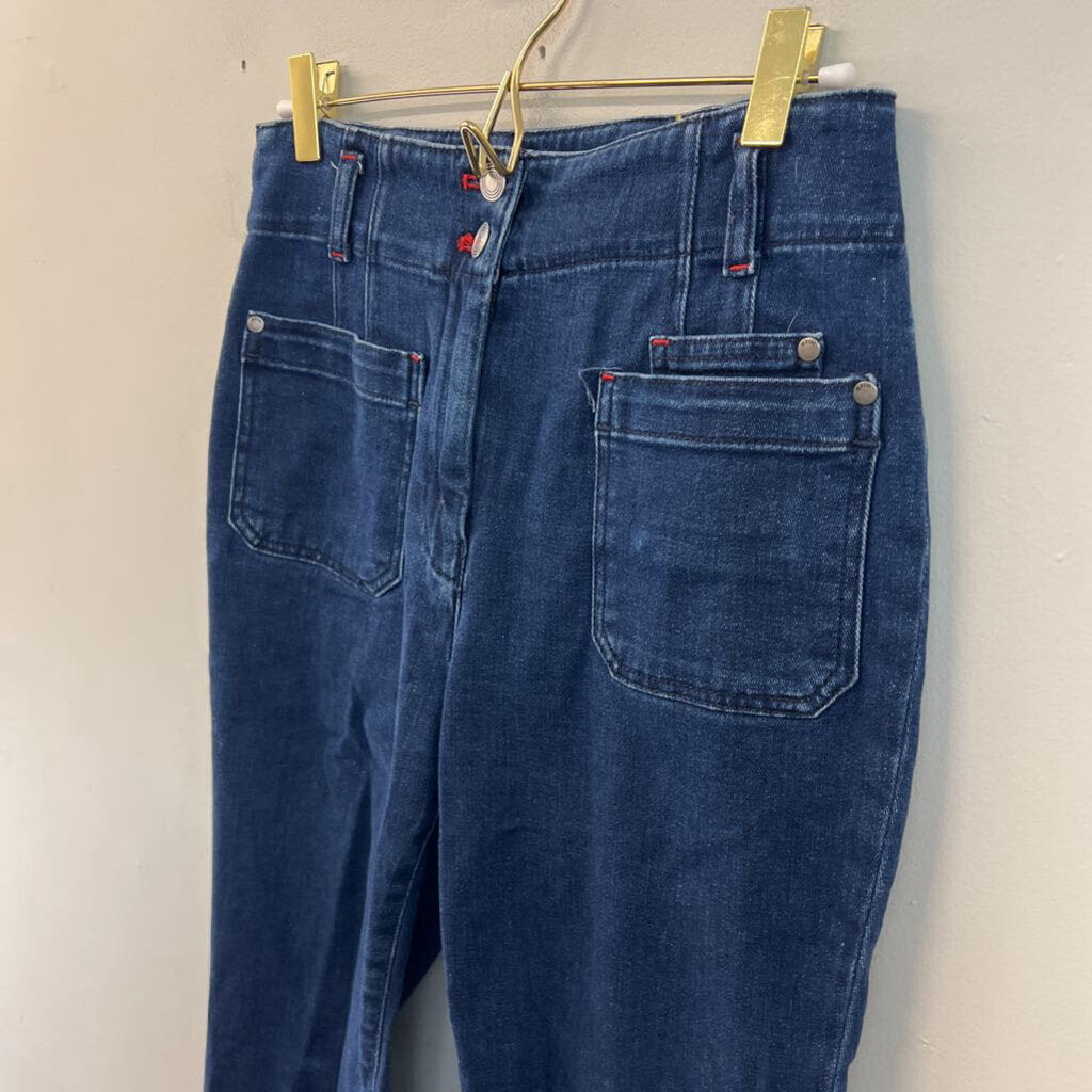 Maeve Dark Wash Straight Leg Jeans 28