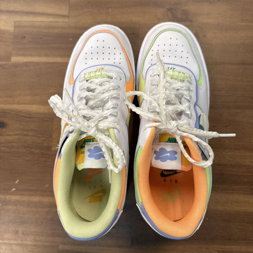 Nike White/ Multi AF1 Shadow Sneakers 10
