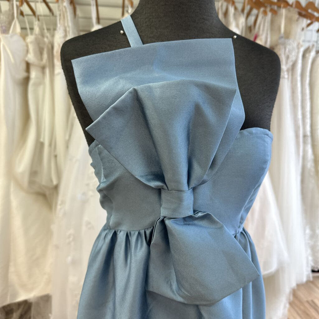 Petal and Pup Blue Betina Bow Front Long Dress Extra Large