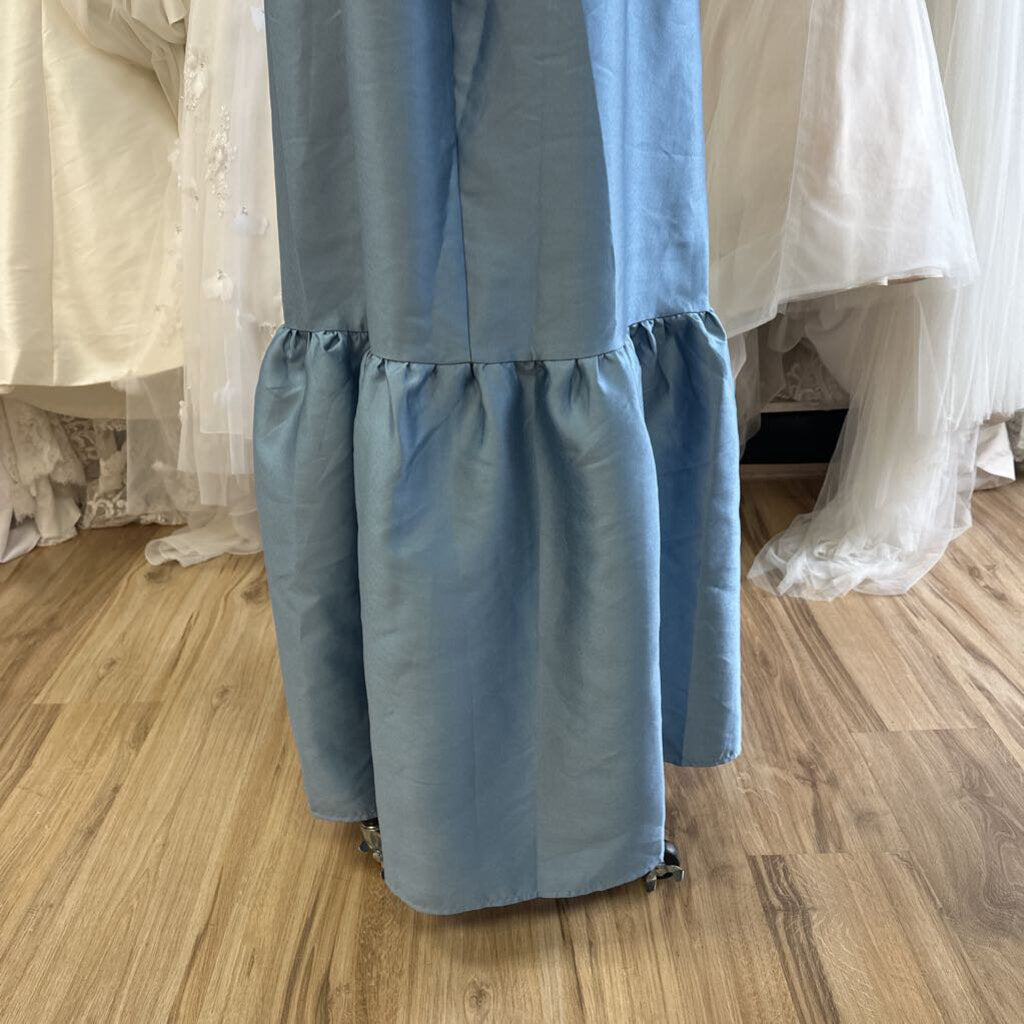 Petal and Pup Blue Betina Bow Front Long Dress Extra Large