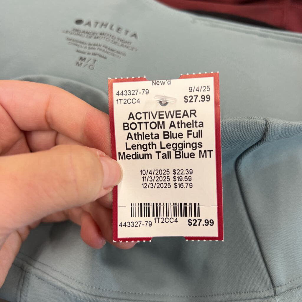 Athleta Blue Full Length Leggings Medium Tall