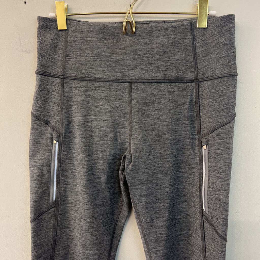 Athleta Grey Heathered Leggings Medium Tall