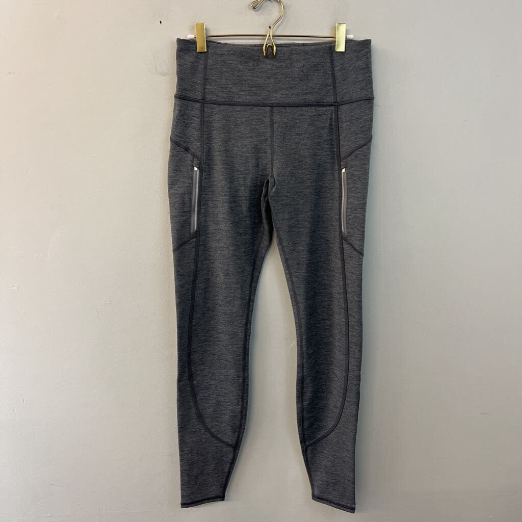 Athleta Grey Heathered Leggings Medium Tall