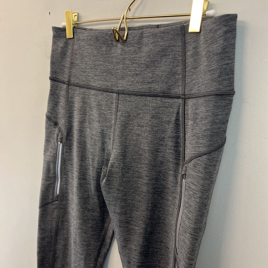 Athleta Grey Heathered Leggings Medium Tall