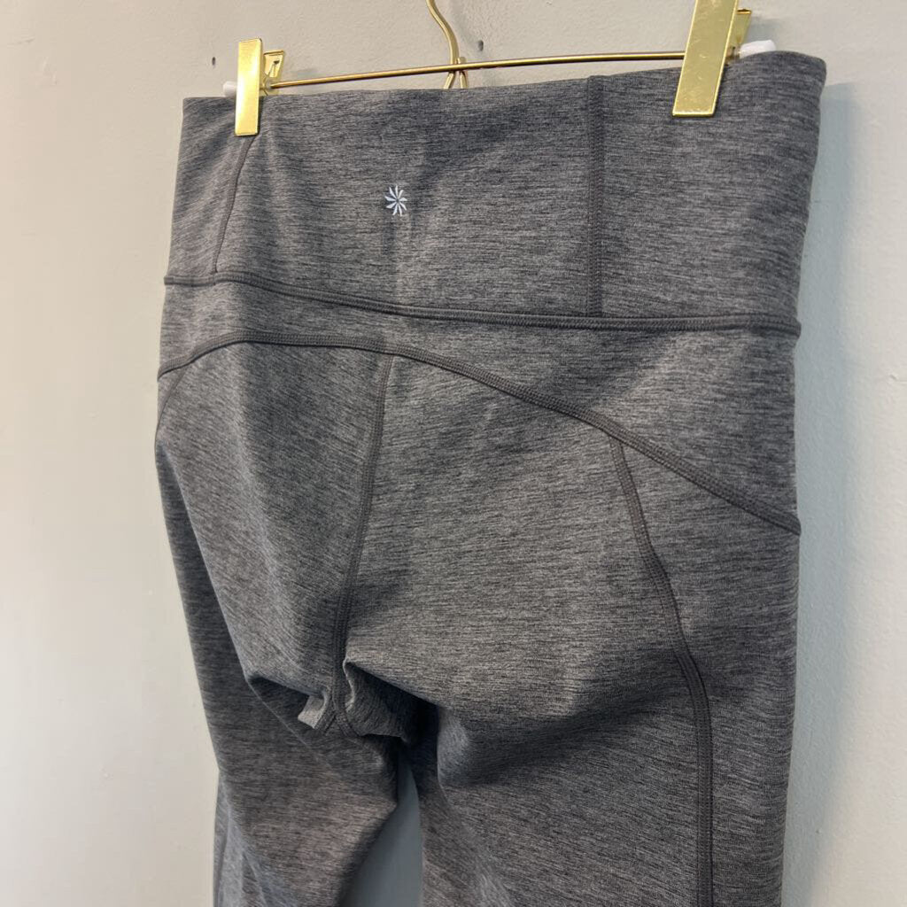 Athleta Grey Heathered Leggings Medium Tall