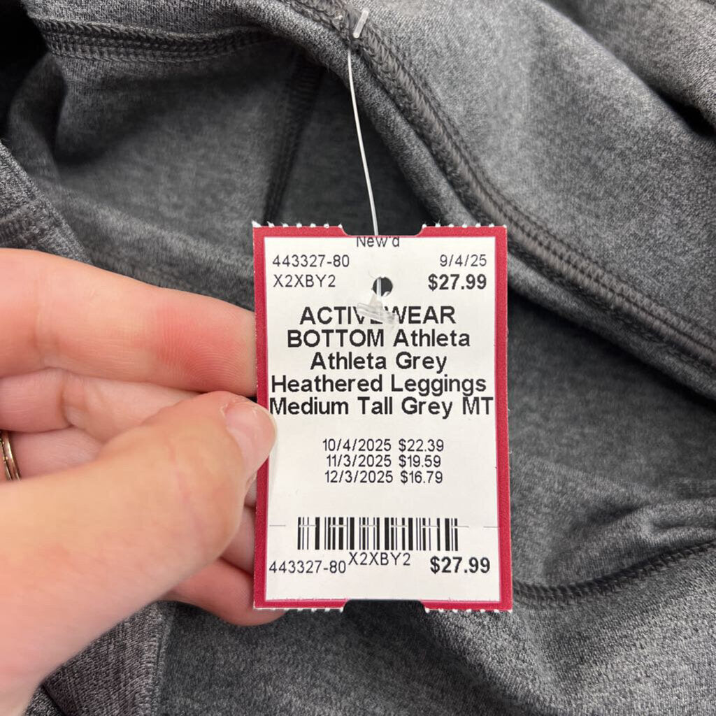 Athleta Grey Heathered Leggings Medium Tall