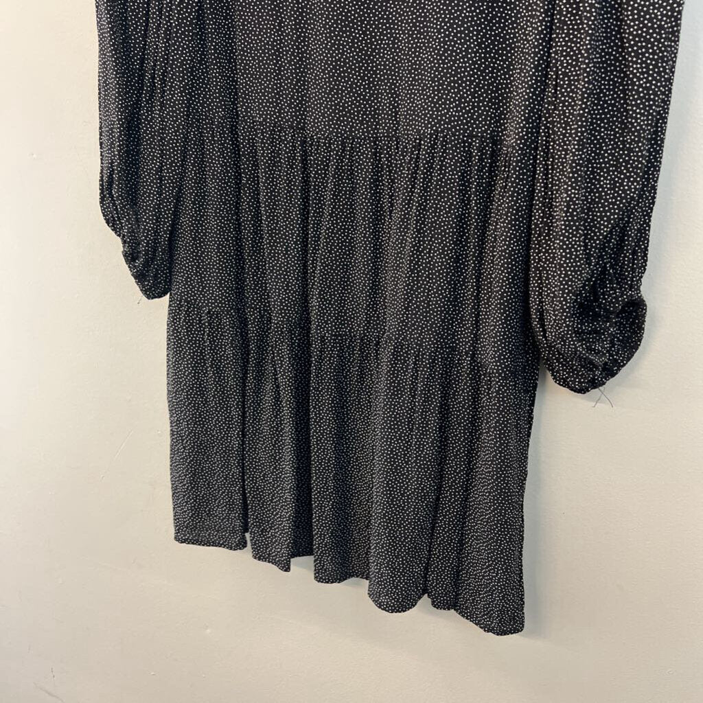 Abercrombie and Fitch Black/ White Polka Long Sleeve Dress Small