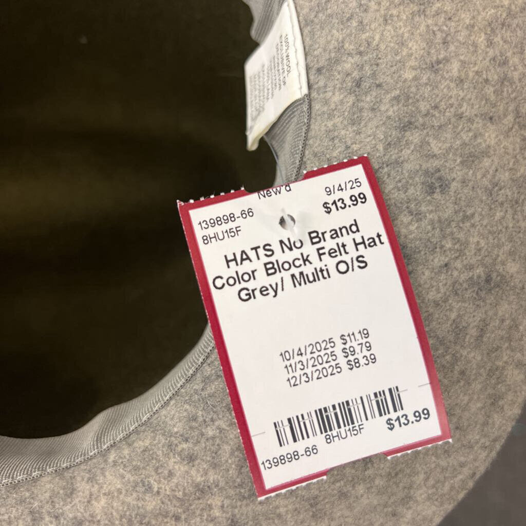 Color Block Felt Hat