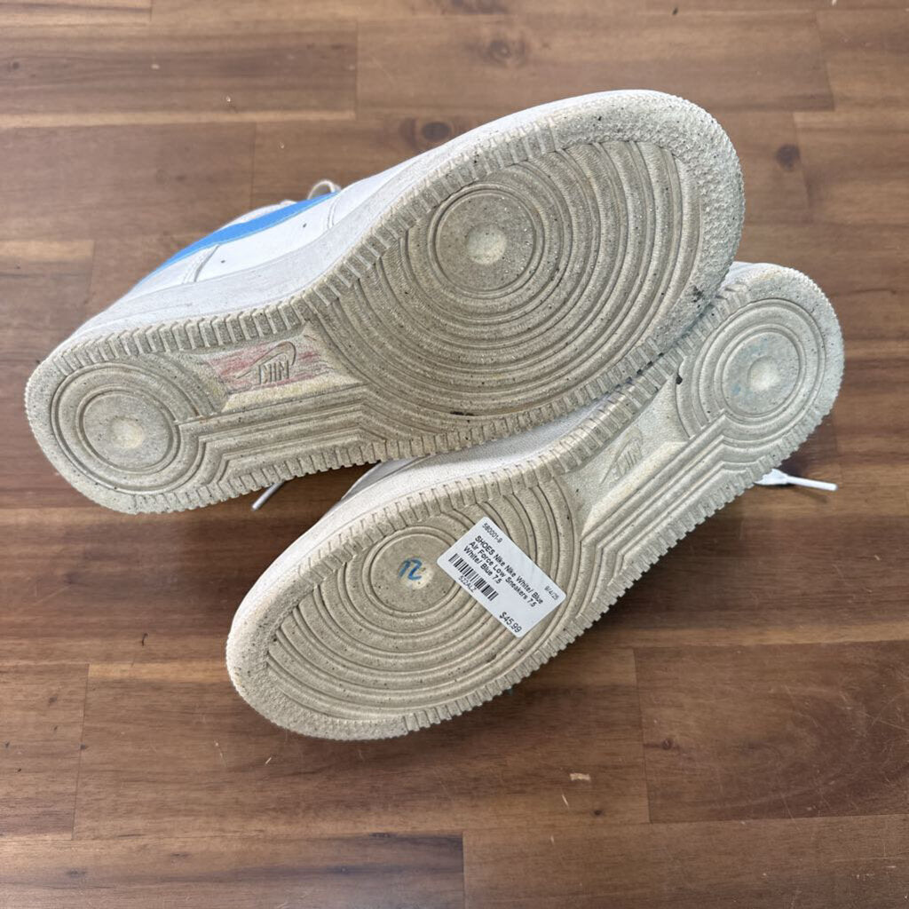 Nike White/ Blue Air Force Low Sneakers 7.5