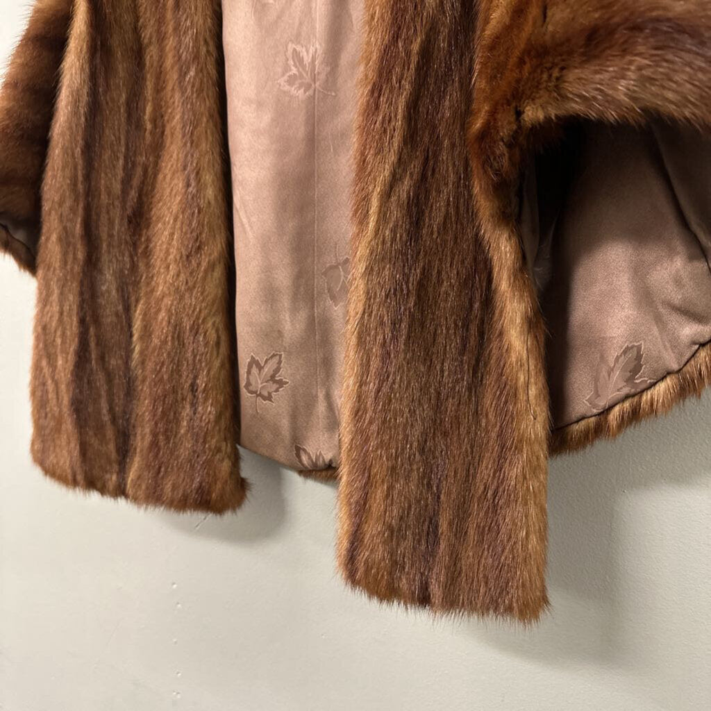 Brown Fur Wrap Jacket