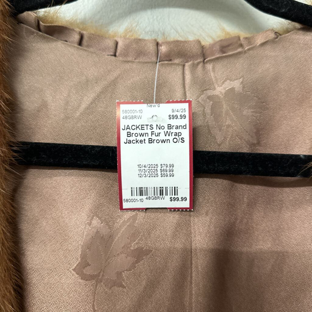 Brown Fur Wrap Jacket