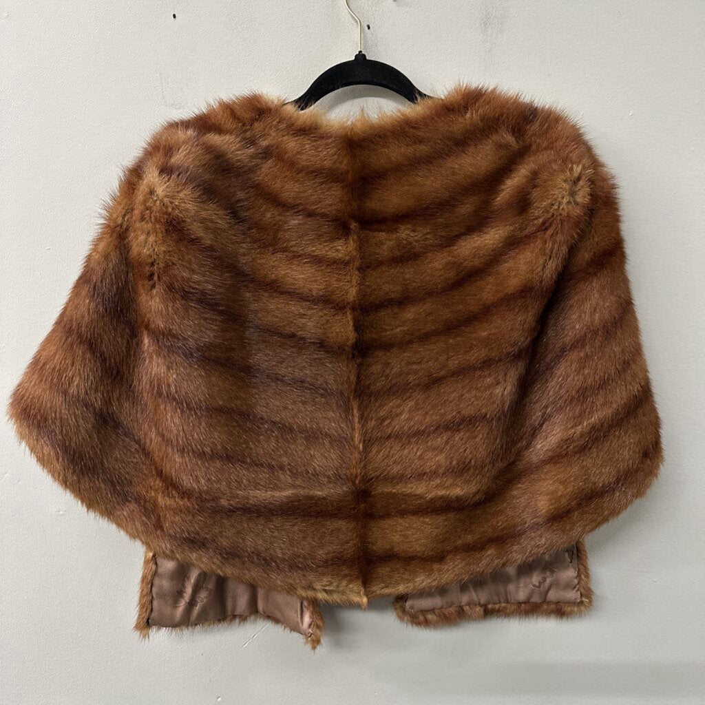 Brown Fur Wrap Jacket