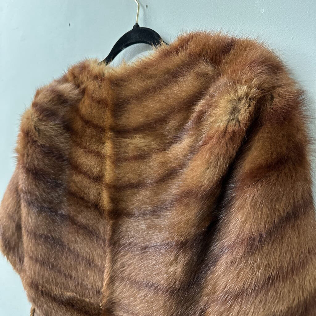 Brown Fur Wrap Jacket
