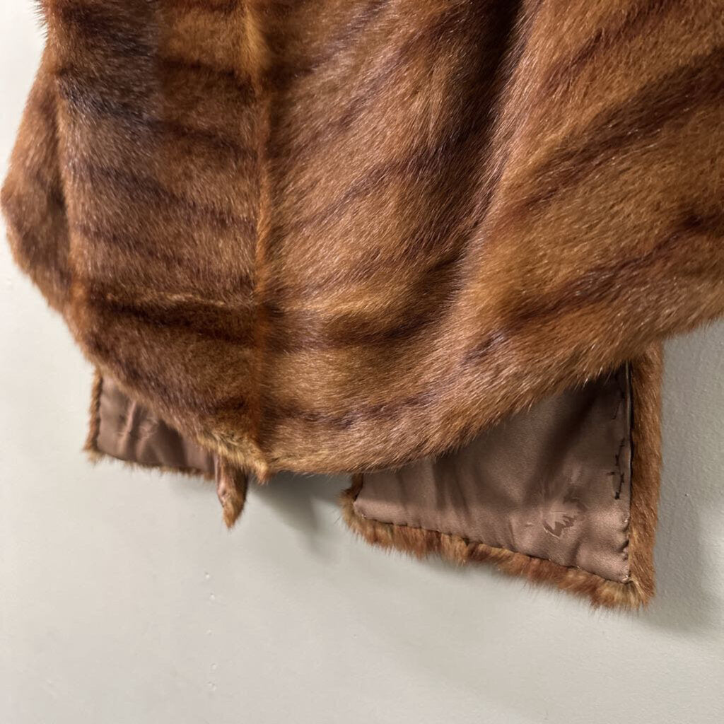 Brown Fur Wrap Jacket