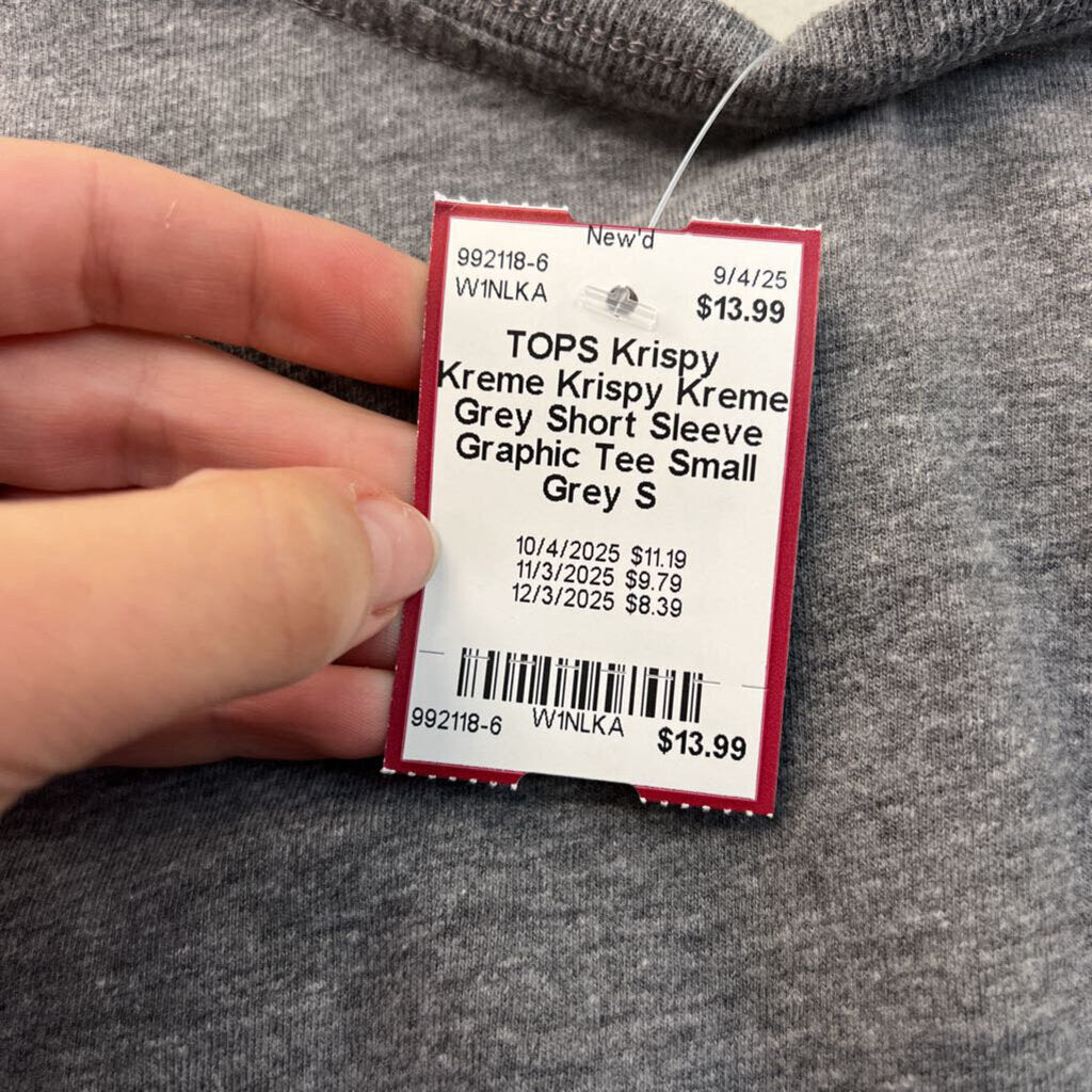 Krispy Kreme Grey Short Sleeve Graphic Tee Small