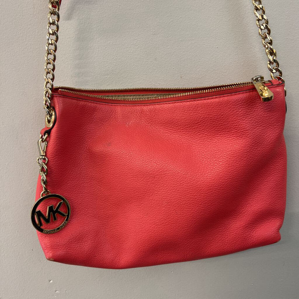 Michael Kors Coral Pebbled Leather Crossbody Purse