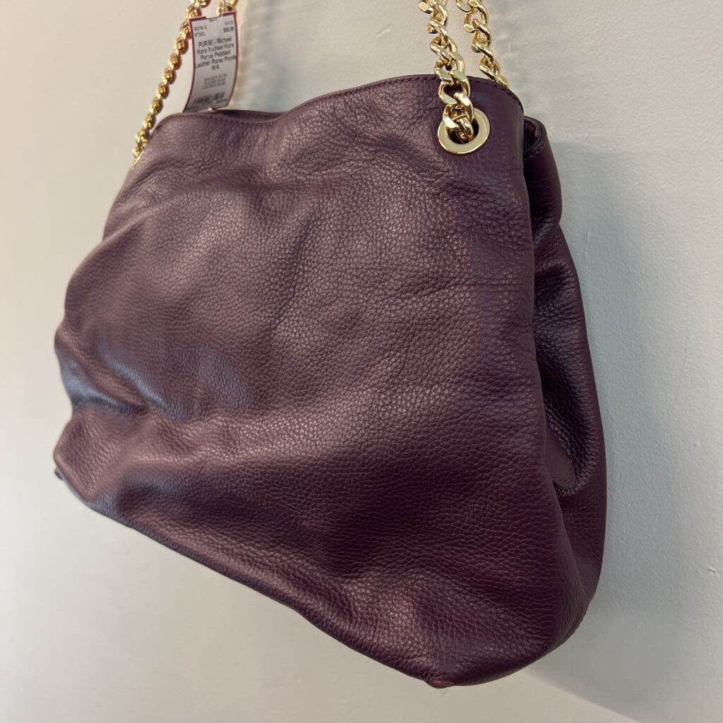 Michael Kors Purple Pebbled Leather Purse