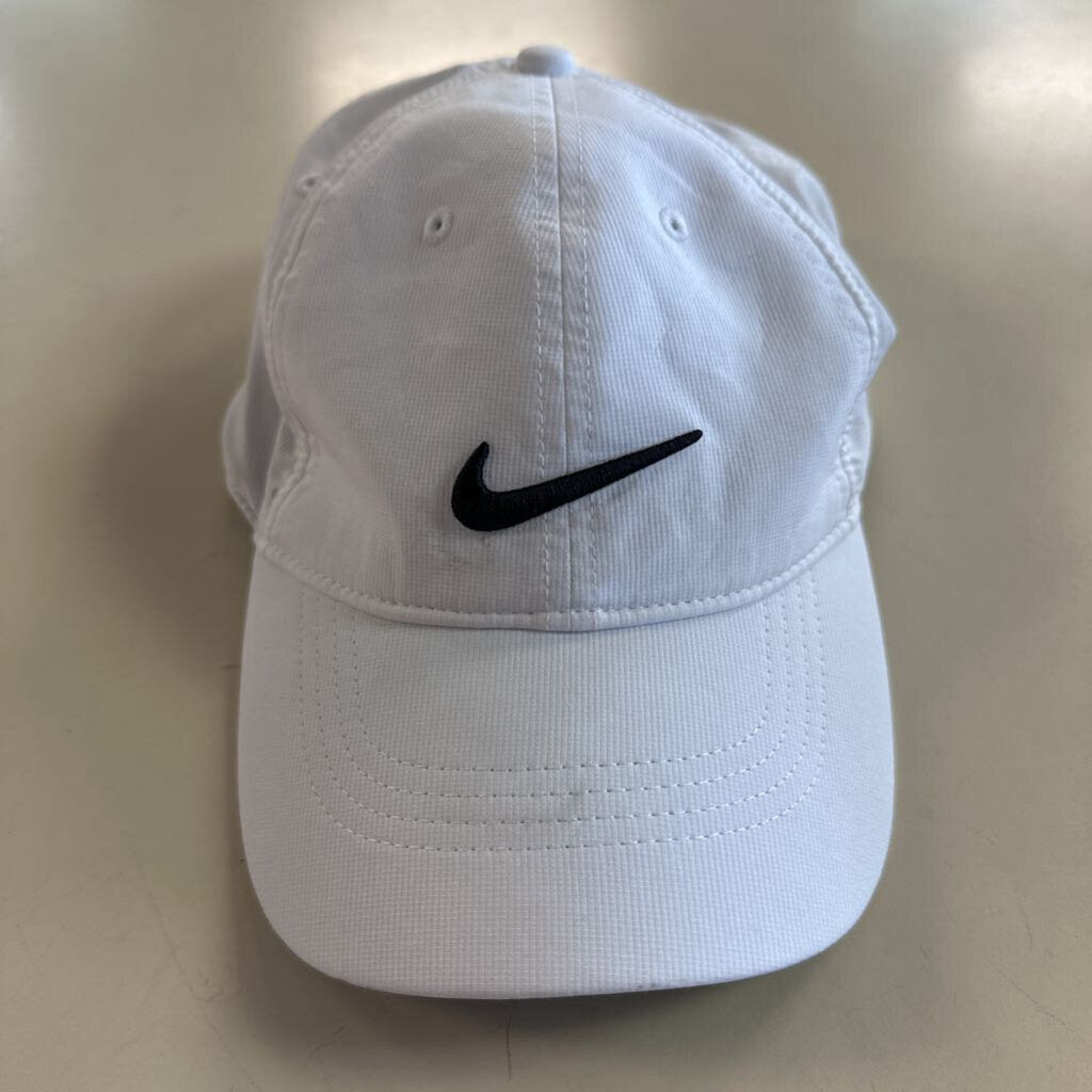 Nike White/ Black Embroidered Logo Baseball Hat