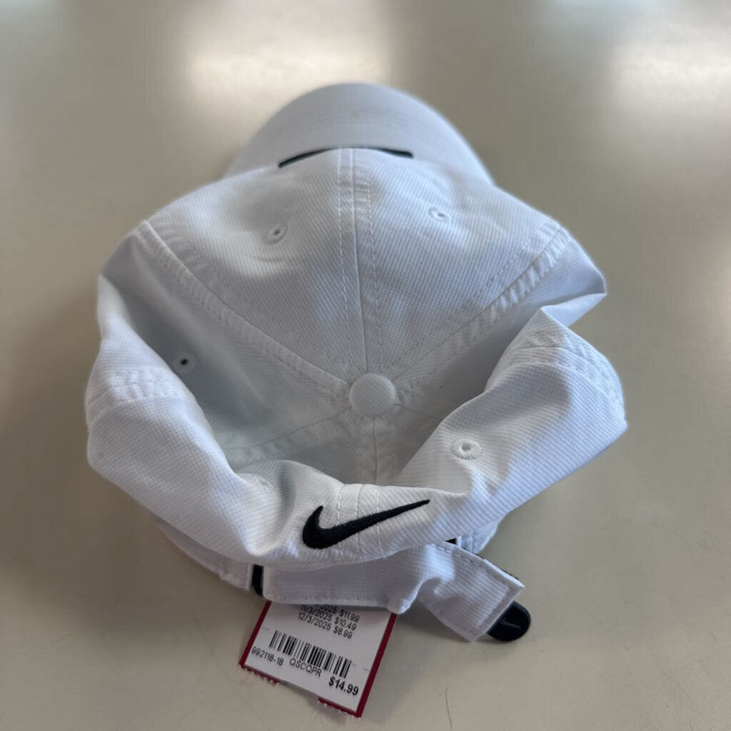 Nike White/ Black Embroidered Logo Baseball Hat