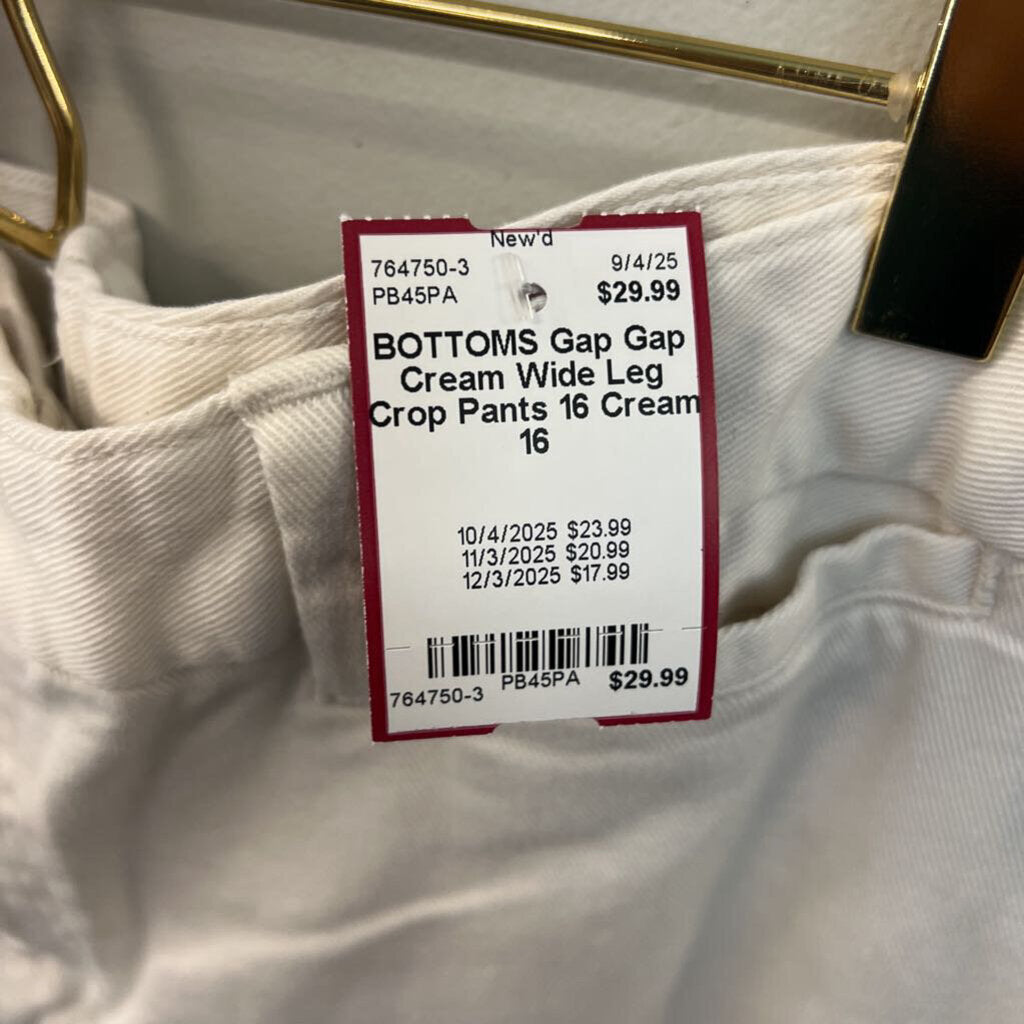 Gap Cream Wide Leg Crop Pants 16