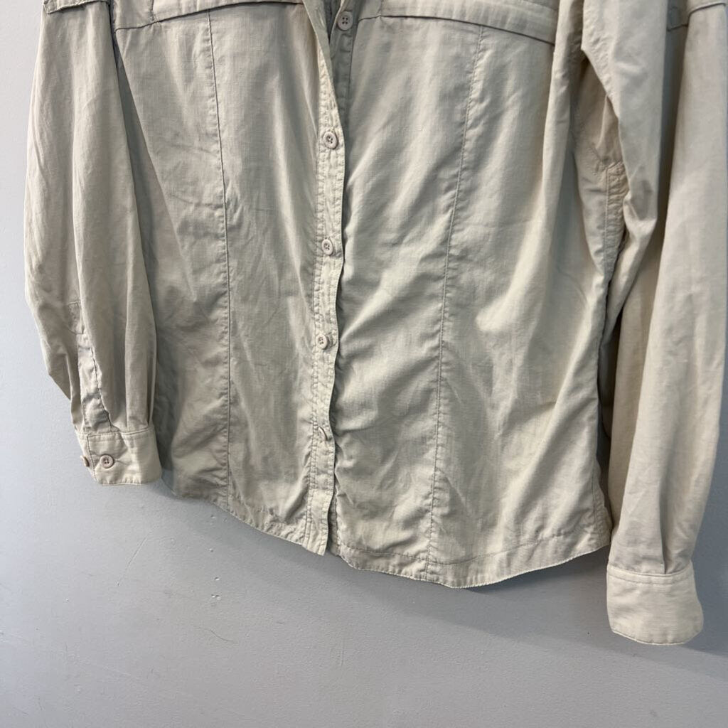 Columbia Brown Long Sleeve Button Down Top Medium