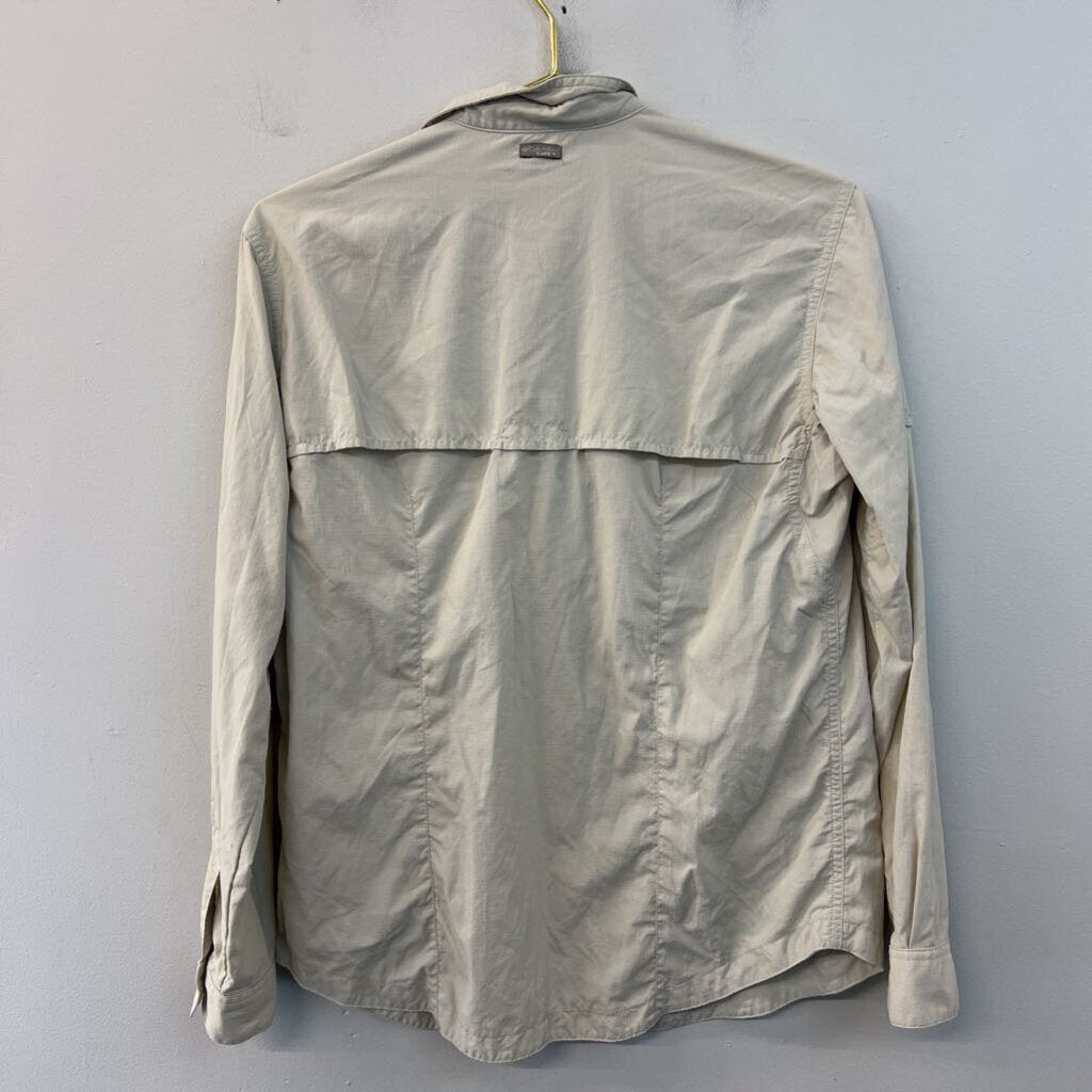 Columbia Brown Long Sleeve Button Down Top Medium