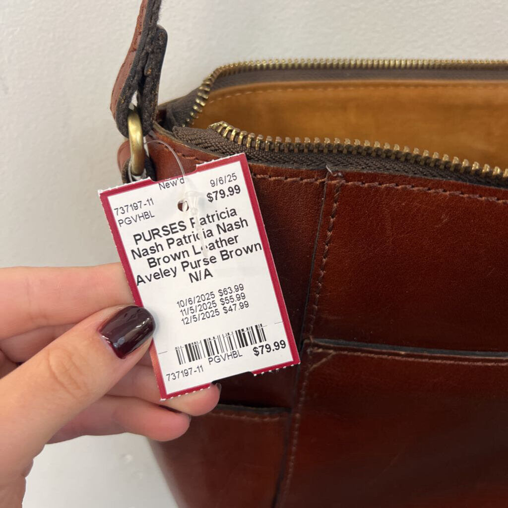 Patricia Nash Brown Leather Aveley Purse
