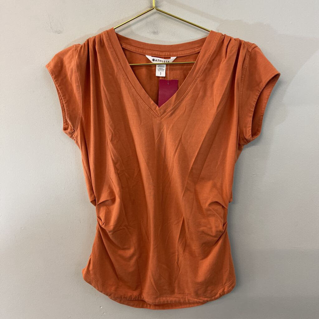 Athleta Orange Short Sleeve Top Small