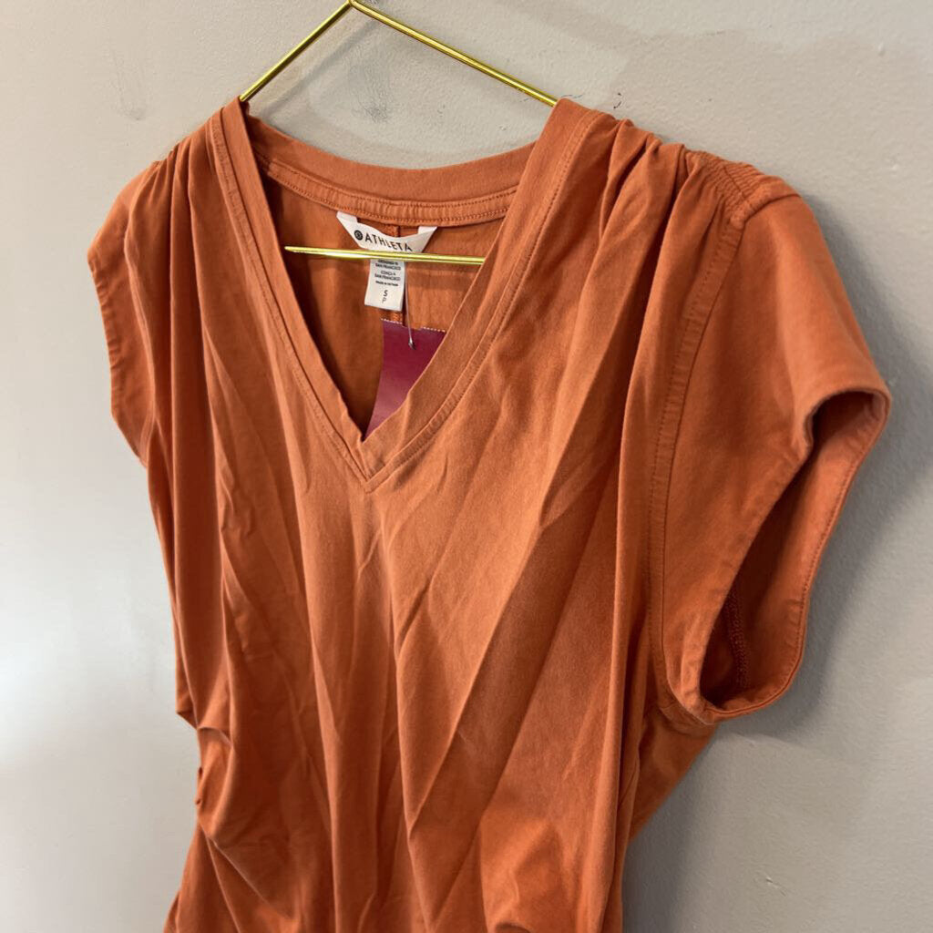 Athleta Orange Short Sleeve Top Small