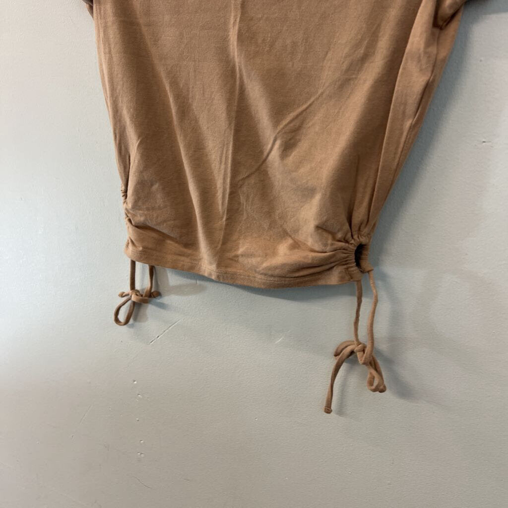 Hollister Brown Short Sleeve Crop Top Medium