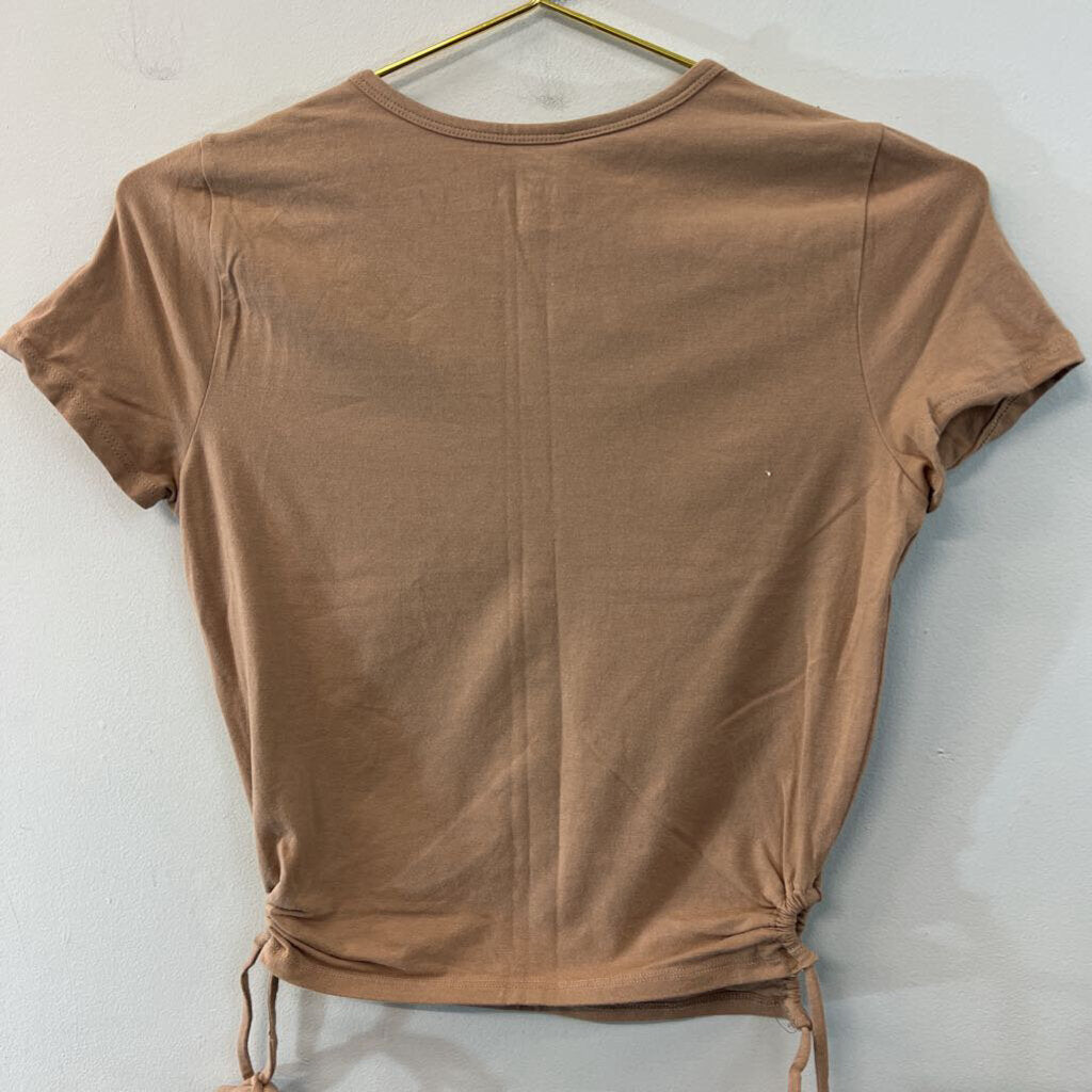 Hollister Brown Short Sleeve Crop Top Medium
