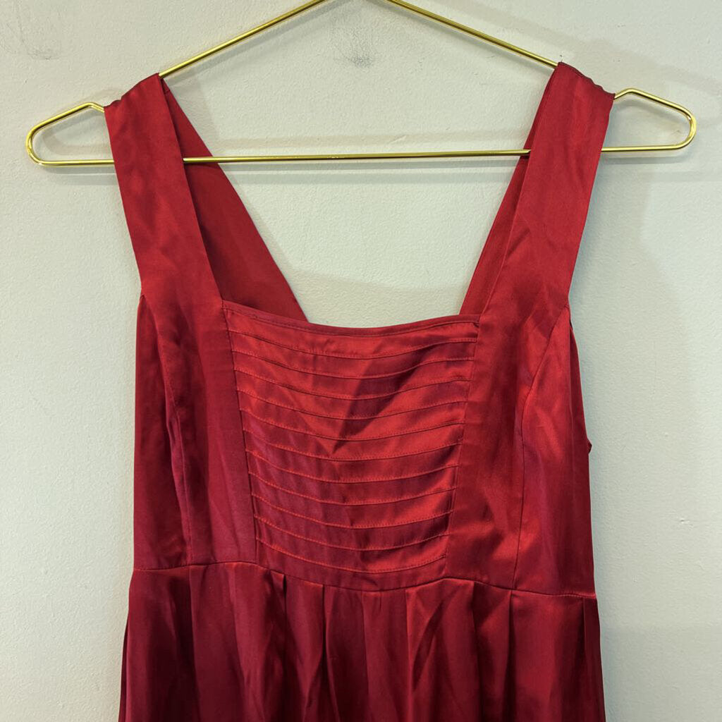 Pacametes Red 100% Silk Dress Extra Small