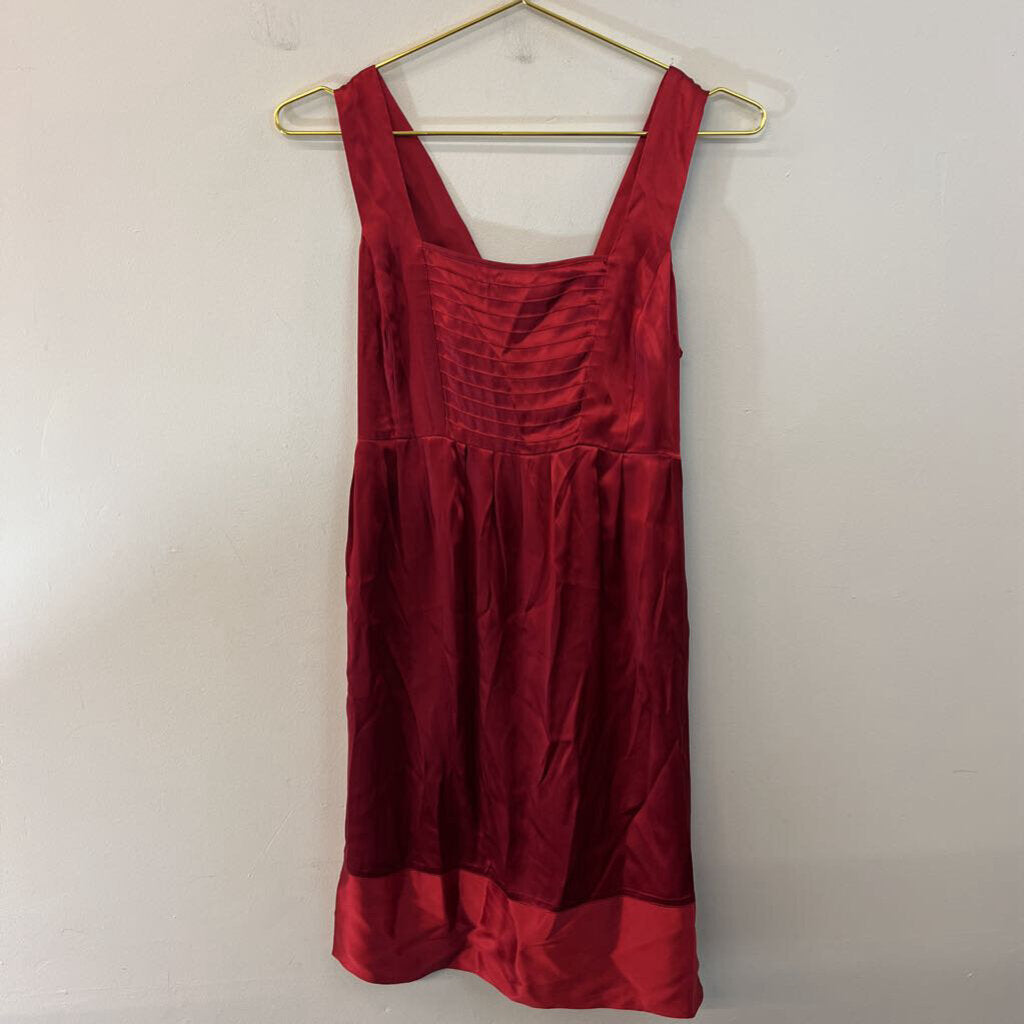 Pacametes Red 100% Silk Dress Extra Small