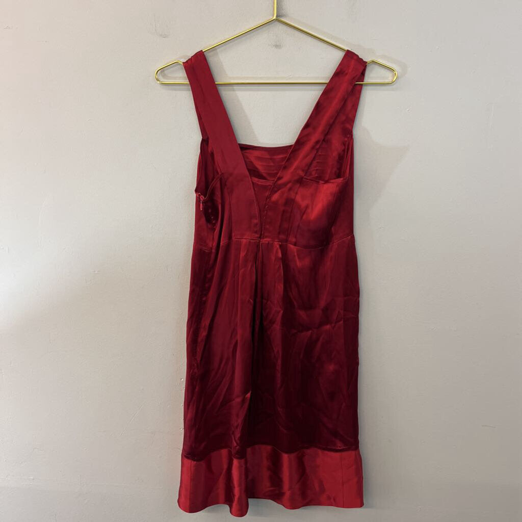 Pacametes Red 100% Silk Dress Extra Small