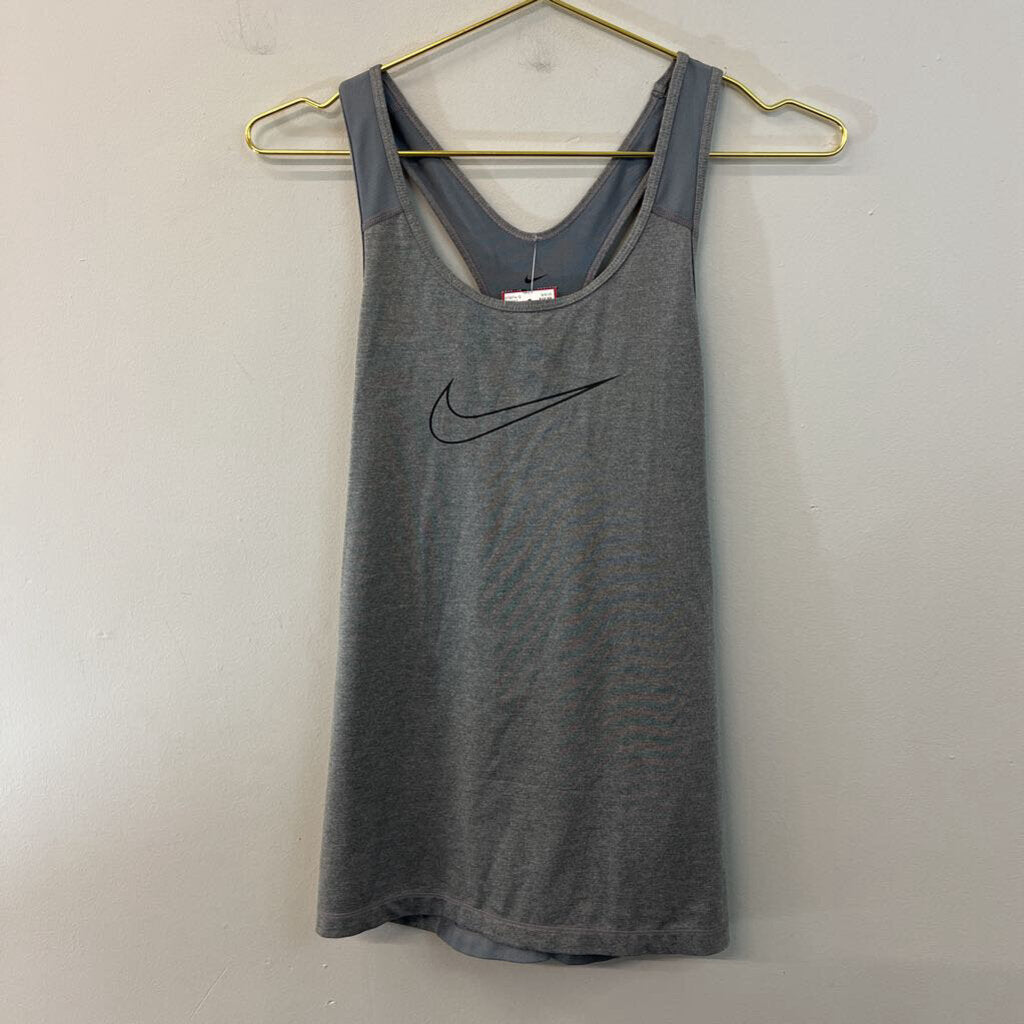 Nike Grey/ Black Logo Tank Top Medium