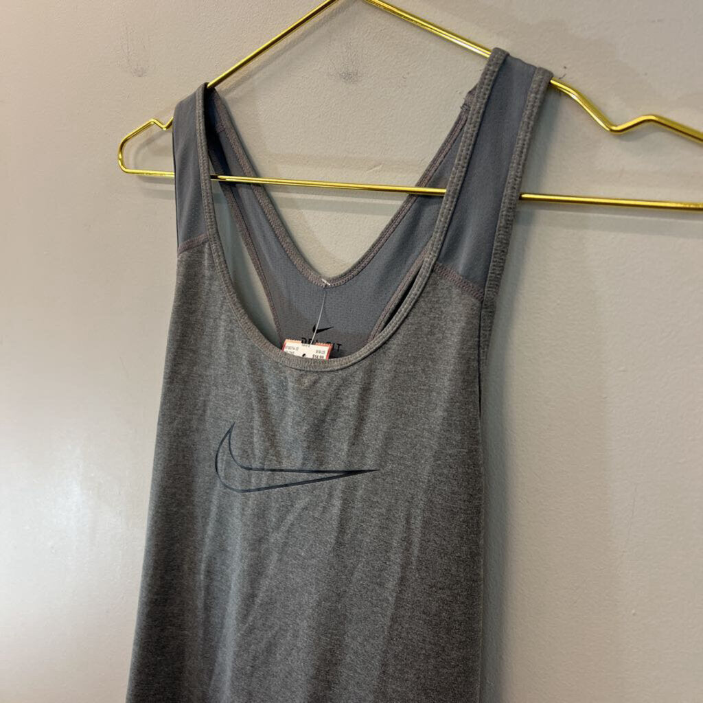 Nike Grey/ Black Logo Tank Top Medium